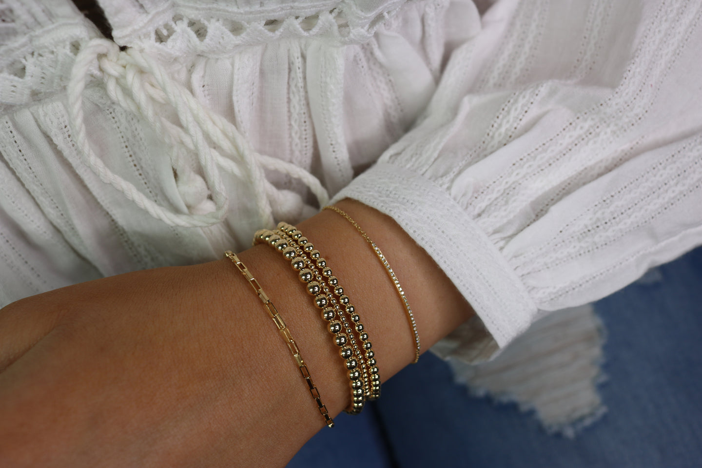 Elongated Box Chain Bracelet | Sleek Modern Chain Bracelet